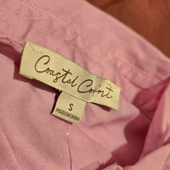 Coastal Comfort Women's Lilac Chiffon Pink Collared Tank Top NWT Size Small - Picture 3 of 5